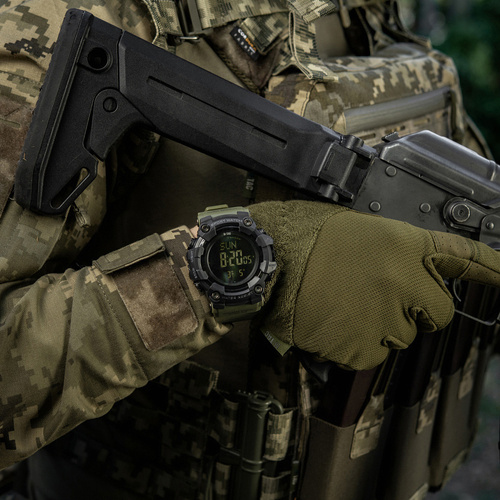 M-Tac - Zegarek taktyczny 2037 - LED - 5 ATM - Zielony - 50007001