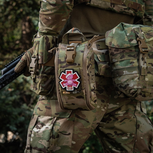 M-Tac - Naszywka Paramedic Miś - PVC 3D - Biały/Czerwony - 51348343