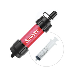 Sawyer - Filtr do wody Single Mini - Gwint 28 mm - 0,1 μm - Czerwony - SP120A