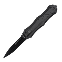 Smith&Wesson - Nóż składany Assisted Opening OTF - AUS-8 - Dagger - Czarny - SWOTF9B