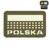 M-Tac - Naszywka Z Flagą i Napisem Polska - Laser Cut - Piksele/Prostokąt - Ranger Green / Fluo - 51007223