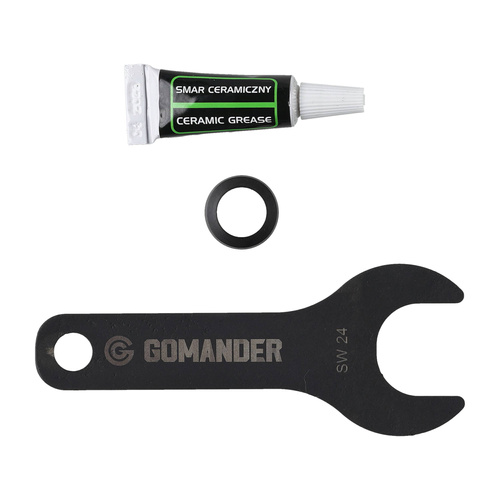 Gomander - Kompensator płomienia Helix - 5,56 mm - Gwint 1/2x28 UNEF-5 - Czarny - TB0.9613