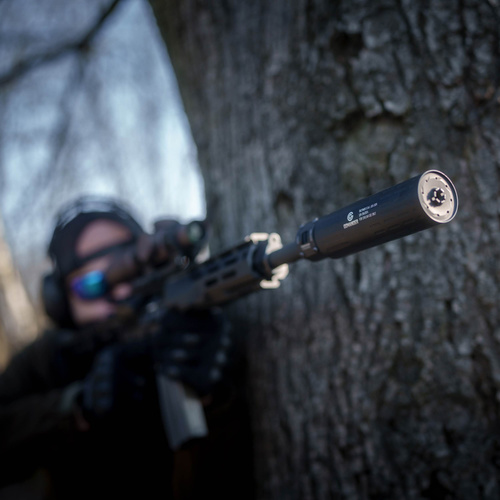 Gomander - Tłumik do broni Tactinox QD L - 5,56 mm - Gwint M26x1,5 - Czarny - TB0.9650