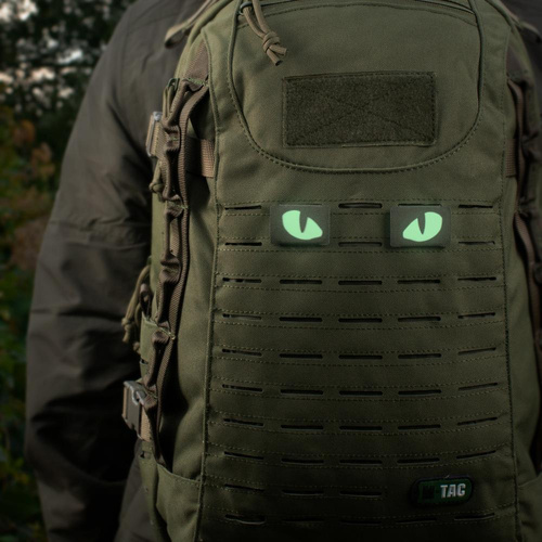 M-Tac - Naszywki odblaskowe Tiger Eyes Laser Cut - Para - Ranger Green - 51140023