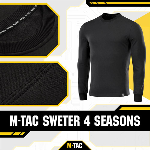 M-Tac - Sweter wojskowy całoroczny 4 Seasons - Czarny - 20044002