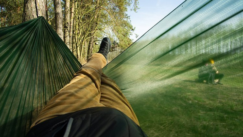 Lesovik - Hamak turystyczny lekki SUL z zawieszeniem SMUK UL - Forest Green