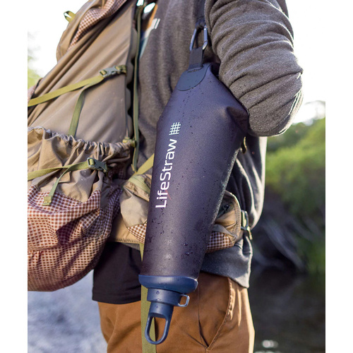 LifeStraw - Torba grawitacyjna z filtrem antybakteryjnym Peak Gravity Bag - 3 L - Dark Mountain Gray