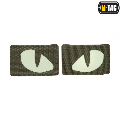 M-Tac - Naszywki odblaskowe Tiger Eyes Laser Cut - Para - Ranger Green - 51140023