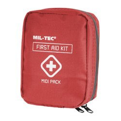 Mil-Tec - Apteczka z wyposażeniem First Aid Kit - Midi Pack - Czerwony - 16025910