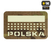 M-Tac - Naszywka Z Flagą i Napisem Polska - Laser Cut - Piksele/Prostokąt - Multicam / Fluo - 51007208