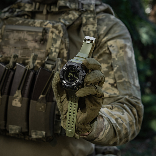 M-Tac - Zegarek taktyczny 2037 - LED - 5 ATM - Zielony - 50007001