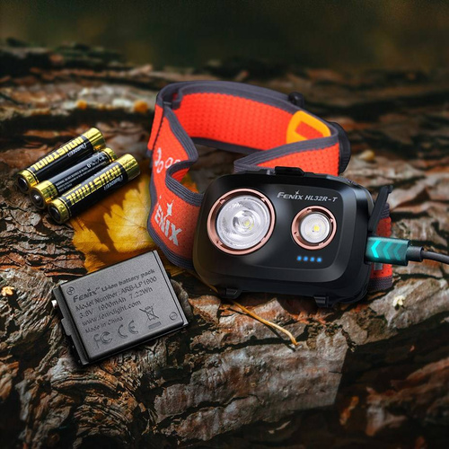 Fenix - Latarka czołówka diodowa HL32R-T - Czerwony / Czarny - 039-548