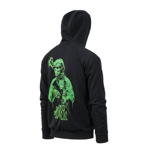 Direct Action - Bluza z kapturem Hoodie Into the Dark - Czarna - HO-DAID-CTB-BLK