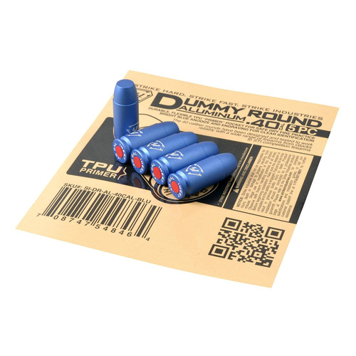 Strike Industries - Zestaw zbijaków aluminiowych Dummy Round - .40 S&W - 5 szt. - SI-DR-AL-40CAL-BLU