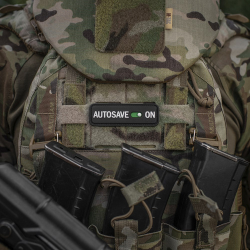 M-Tac - Naszywka Autosave PVC - 3D - Czarna - 51116702