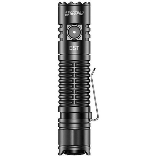 Speras - Latarka taktyczna LED EST KIT z akumulatorem 3100 mAh - 1900 lm - Czarna - SPERAS EST KIT