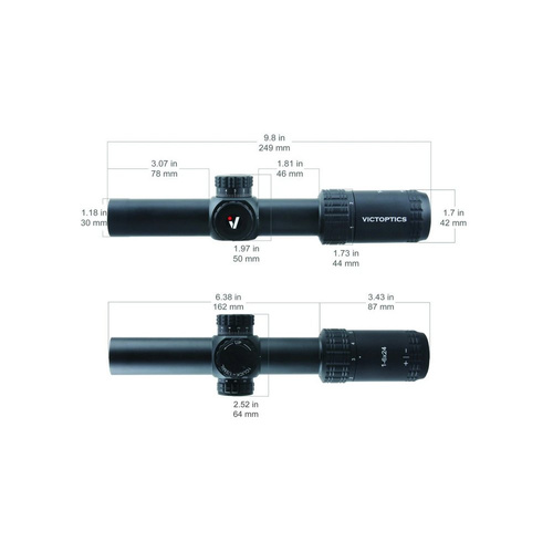 Victoptics - Luneta biegowa S6 1-6x24 - 30 mm - SFP - Czarna - OPSL22