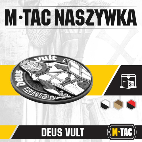 M-Tac - Naszywka 3D PVC Deus Vult - Czarny - 51116236