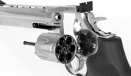ASG - Replika rewolweru Dan Wesson 715 6'' Revolver - Srebrny - Low Power - 18194
