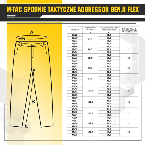 M-Tac - Spodnie taktyczne Aggressor Gen.II Flex - Ripstop - Czarne - 20058002