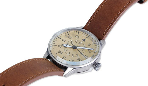 Mil-Tec - Zegarek Army Vintage ME 109 - Brązowy - 15766000