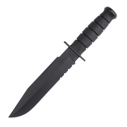 Ka-Bar 1271 - Nóż wojskowy Fighter - Combo - Czarny