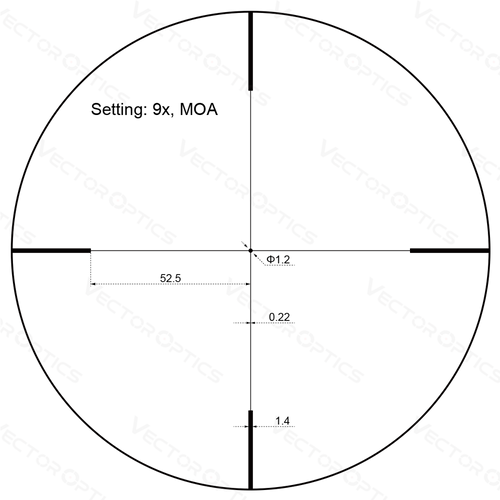 Vector Optics - Luneta celownicza Forester JR. Power 3-9x40 Riflescope - Czarna - SCOM-35