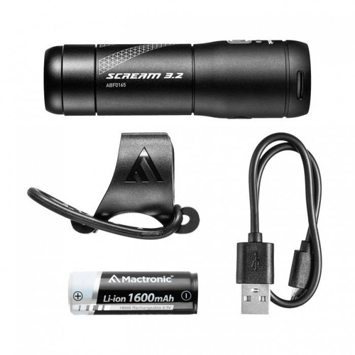 Mactronic - Lampa rowerowa przednia LED akumulatorowa Scream 3.2 - 600 lm - ABF0165