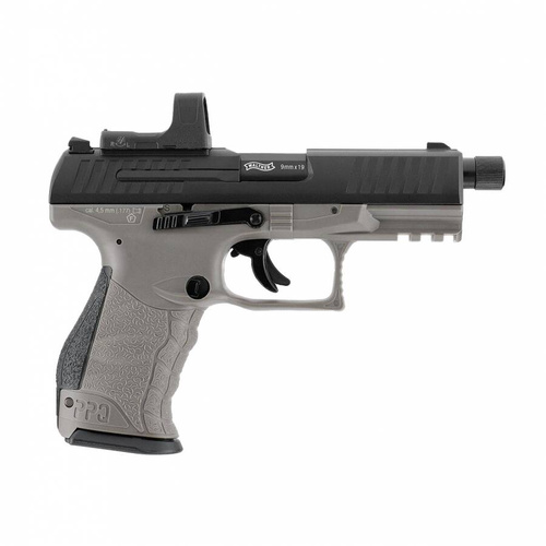 Walther - Wiatrówka CO2 PPQ M2 Q4 TAC Combo 4,6" Set z kolimatorem Umarex RDS 8 - 4,5 mm - 5.8420-1