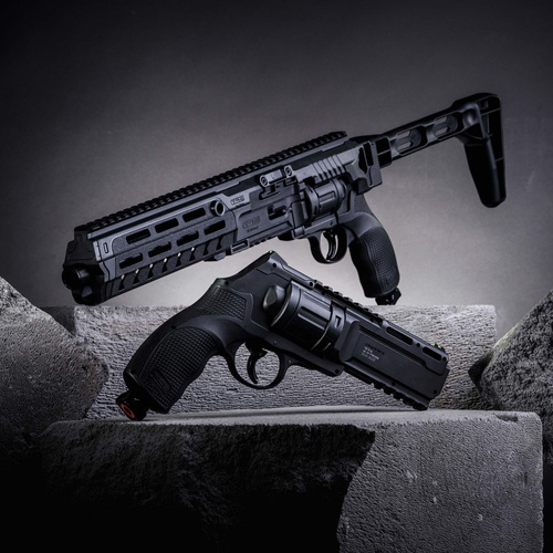 Umarex - Zestaw rewolwer na kule gumowe T4E TR 50 Gen2 + Konwersja karabinkowa HDR 50 - 2.4058+2.4060