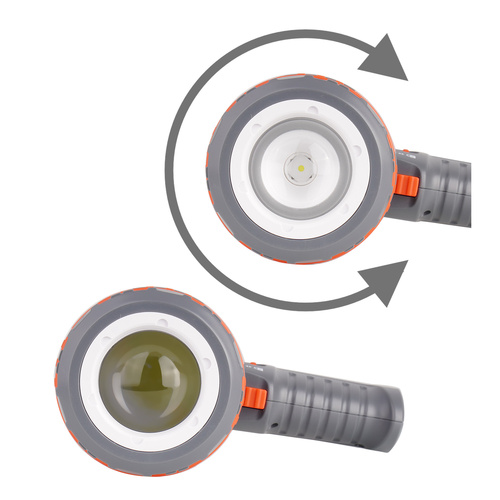 Falcon Eye - Latarka szperacz Strike - 1100 lm - Focus - USB-C - Szary/Czerwony - FSL0013