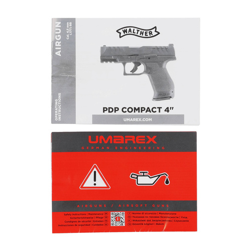 Umarex - Pistolet wiatrówka CO2 Walther PDP Compact 4" 4,5 mm - BB - Czarna - 5.8433