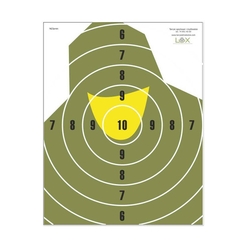 Tarcza strzelecka NT 23P popiersie żołnierza mini - 195 x 250 mm - 10 szt. - T07012MINI
