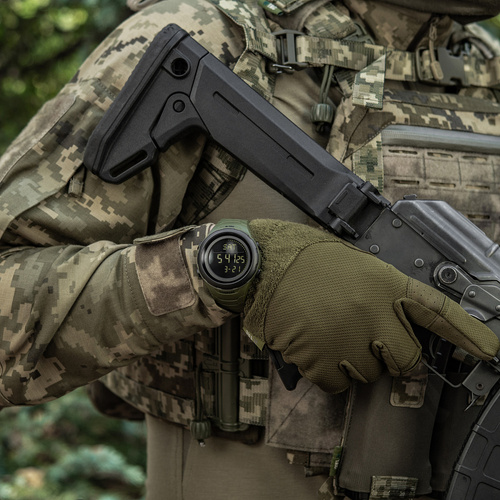 M-Tac - Zegarek taktyczny 2166 - LED - 5 ATM - Zielony - 50008001