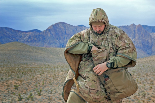 Helikon - Poncho ocieplane Swagman Roll - Windpack - Climashield - Pomarańczowy - PO-SMR-NL-24