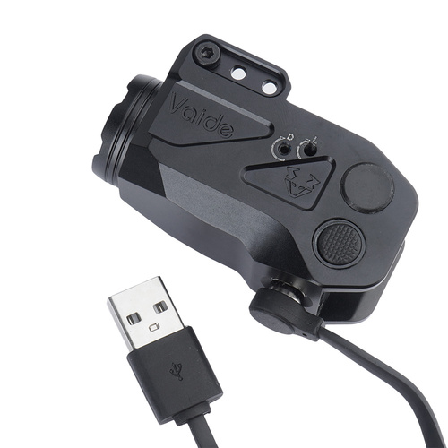 Vaide - Latarka taktyczna LED na broń z laserem Compact Scrapper Combo - 500 lumenów - Czarna - VAPLL-R01