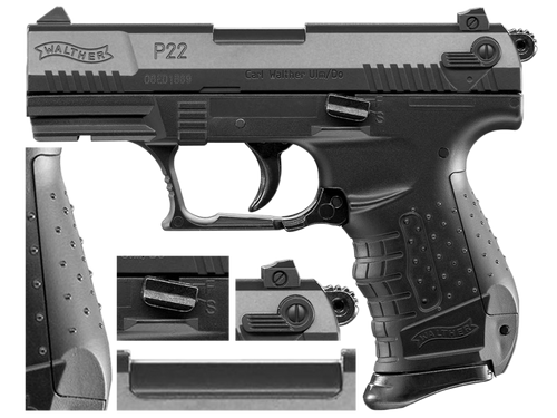 Walther - Replika pistoletu P22 - Sprężynowa - 2.5179