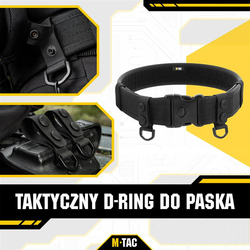 M-Tac - Taktyczny D-ring do paska - 2 sztuki - Czarny - 20426002