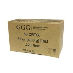 Amunicja karabinowa GGG .223 Rem 62 gr / 4.00 g FMJ - 50 sztuk - GPR12