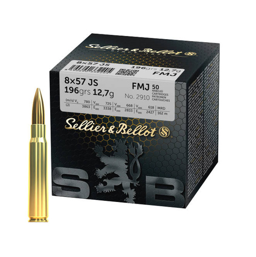 Amunicja Sellier&Bellot 8x57JS FMJ 196 gr / 12.7 g - 50 szt.