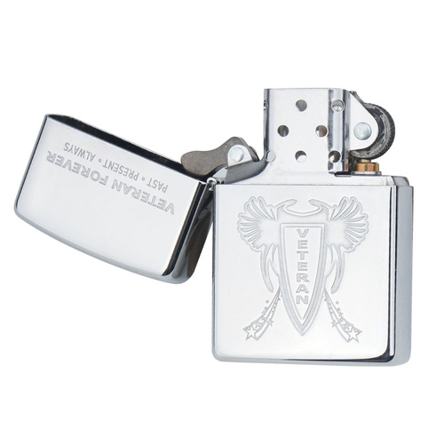 Zippo - Zapalniczka benzynowa Veteran Forever - High Polish Chrome - Z28054