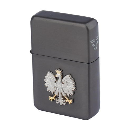Tasman - Zapalniczka benzynowa - Orzeł - Black Nickel Brushed - Q310220
