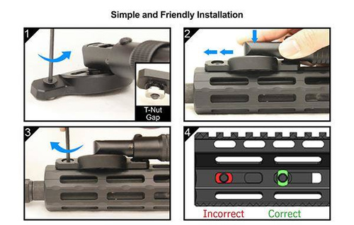 UTG - Dwójnóg składany Recon Flex 8-12" - M-LOK - Czarny - TL-BPDM02