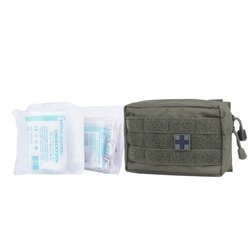 Mil-Tec - Apteczka z wyposażeniem First Aid Set - Mała, 25 elementów - Zielony OD - 16025301