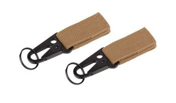 101 Inc. - Trok MOLLE z metalową klamrą i kółkiem - 2 szt. - Coyote - JF003