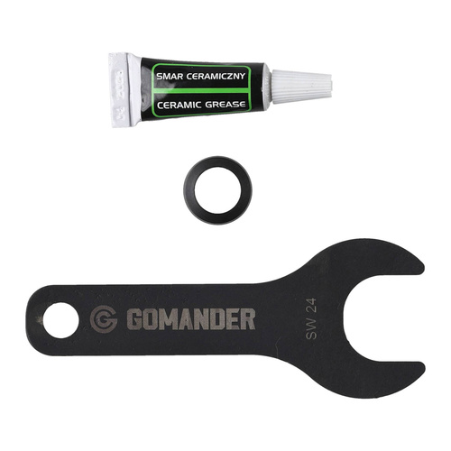 Gomander - Kompensator płomienia Quadron - 9 mm - Gwint 1/2x28 UNEF-9 - Czarny - TB0.10174