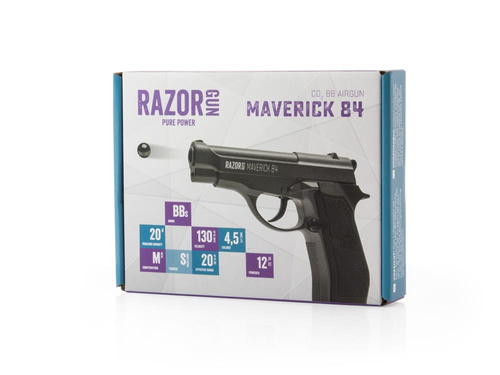 RazorGun - Pistolet wiatrówka Maverick 84 - Czarna - 4,5 mm - 337-005