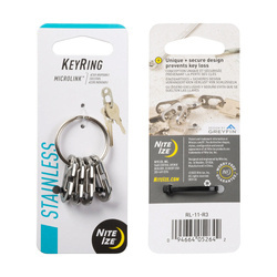 Nite Ize - Kółko do kluczy KeyRing MicroLink - Stalowe - Srebrne - RL-11-R3