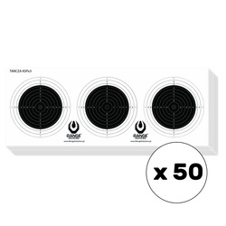 Range Solutions - Tarcza strzelecka KSPx3 50 m - 50 sztuk - 500 x 200 mm - Biały - RAN-14-035431