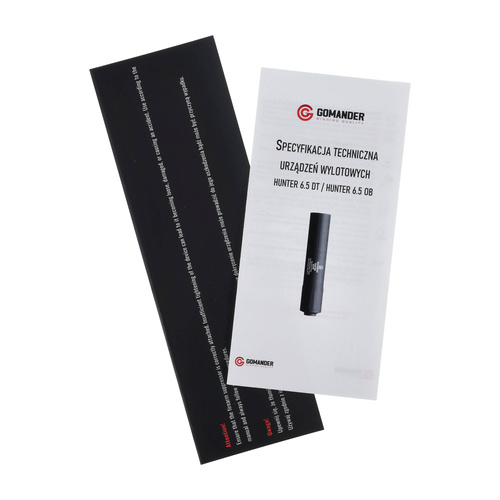 Gomander - Tłumik do broni myśliwskiej Hunter 6.5 DT gen2 - Nasuwany - Gwint M15x1 - Czarny - TB0.10130_1 M15